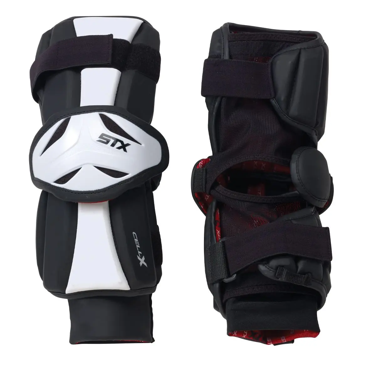 Lacrosse Arm Compression Protective Gear with Full Coverage Contoured Pad, Lightweight Mesh Sleeve and Adjustable Dual-Strap Biceps Support, Dual Straps, Upper Arm, Adjustable Protective Gear