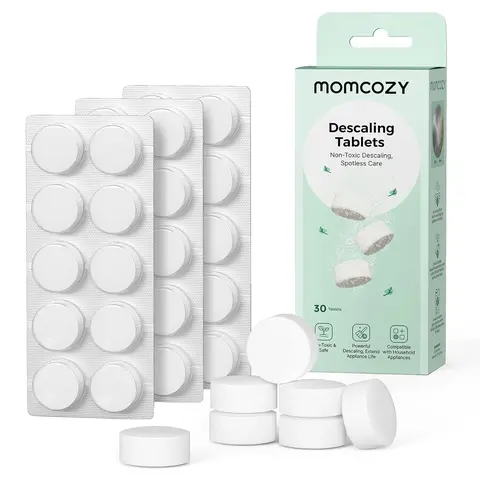 Momcozy Official Descaling Tablets, Compatible KleanPal Pro Baby Bottle Washer, Descaler for Milk & Limescale Removal, 30 Count
