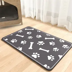 Non-Slip Pet Feeding Mat Fast-Drying Absorbent Water-Resistant & Stain-Resistant Easy to Clean Feeding Perfect Present for Animal Lovers Dog Feeding Mat