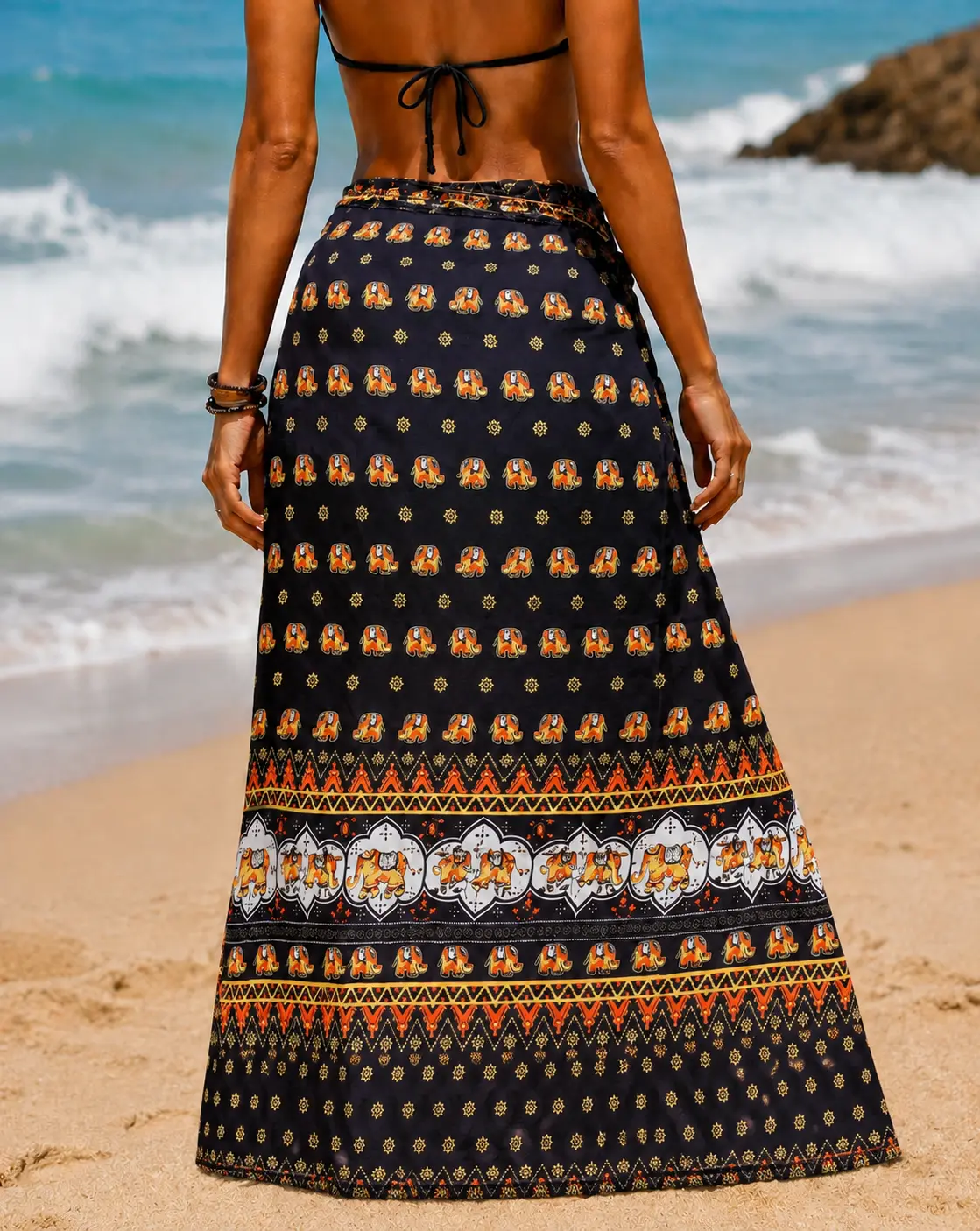 Women's Peacock Print Poncho Cape, Casual Decorative Wrap Shawl and Swimsuit Cover-Up for Beach Holidays, Cape Shawl & Scarf Set, Vibrant Peacock Print, Decorative Wrap Shawls, Wrap Cover Shawls
