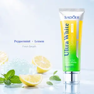 Ultra White Toothpaste, Peppermint + Lemon Fresh Breath Gel Toothpaste for Adults, Daily Oral Care, Self Care Essentials, Morning Routine