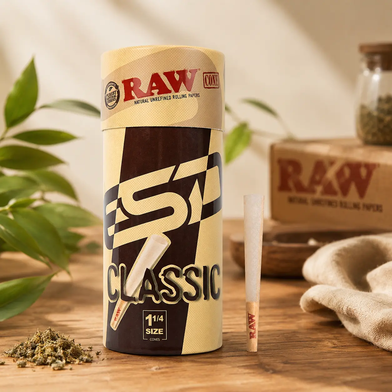 50 Count Natural Unbleached Paper Tubes with Filter Inserts, 1-1/4 Size, Ready Fill Paper Tubes