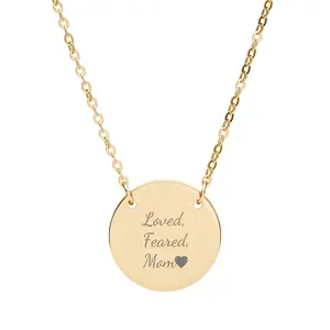 Mother's Day Circle Necklace (Engraving)