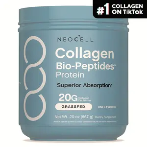 NeoCell Collagen Peptides Powder 20oz | Grass-Fed Protein Supplement | 18 Amino Acids Blend | Unflavored Collagen | Daily Nutrition Support