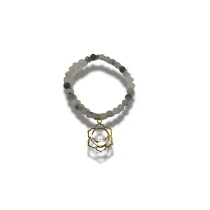 Tourmalinated Quartz & Sacral Chakra Charm