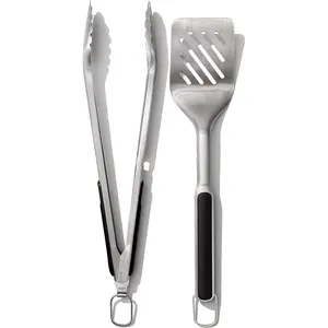 Good Grips Grilling Tools, Tongs and Turner Set, Black