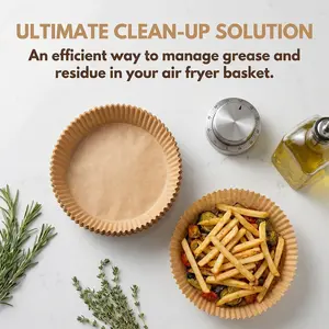 100Pcs Parchment Paper Liners for Air Fryer Non-Stick Air Fryer Paper Liners Bakeware Set Square Oil Wooden Silicone need a functional microwave cover