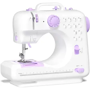 Beginner Sewing Machine, 12 Built-in Stitches with Foot Pedal, 2-Speed Control, Portable Mini Sewing Machine for  Travel Use & Sewing Enthusiasts ()