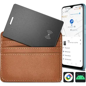 Wallet finder for android wallet tracker card google certified 18mm thin wireless rechargeable bluetooth item locator ip68 waterproof smartcard tracker tag for google find hub appandroid only