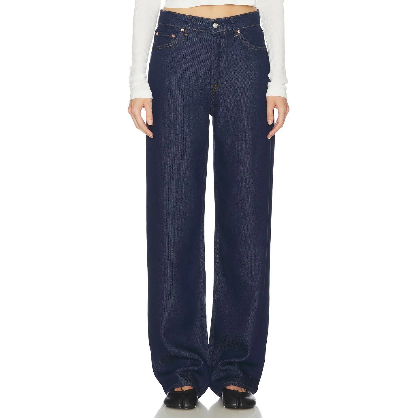 GRLFRND Bella Low Rise Boyfriend in Rinse