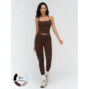 Cross-Border Naked Feel Yoga Set, Stand Collar Zipper Outdoor Casual Set, Running Fitness Sports Set, Yoga Clothes Set