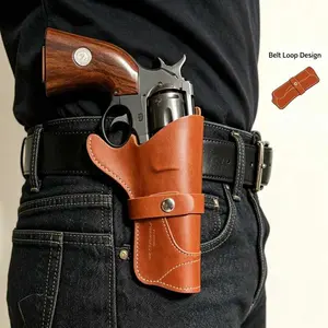 Vintage Western Leather Revolver Holster, Owb Belt Holster, Edc Carry, Compatible with Ruger Vaquero, Ruger Wrangler, Ruger Single Six