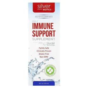 American Biotech Labs Silver Biotics®, Daily Immune Support Supplement with SilverSol Technology®, 50 mcg, 16 fl oz (473 ml)