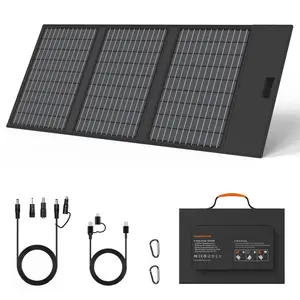 MHPOWOS 45W Portable Solar Panel Charger with USB-C, USB-A and DC Outputs 18V Foldable IP67 Waterproof Solar Panels with an Adjustable Kickstand, Mini Charger for Phones, Power Bank, Camping, Hiking, Outdoor