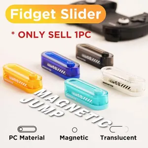 Magnetic Push Slider, PC Fidget Toy, Finger Sliding Casual Toy, Translucent, Stress Reduction, Anxiety Relief, Party Goodies, EDC Toys, Halloween Holiday Gifts