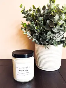 Chicwood Candle Co Clear 8 oz Wooden Wick Soy Candle