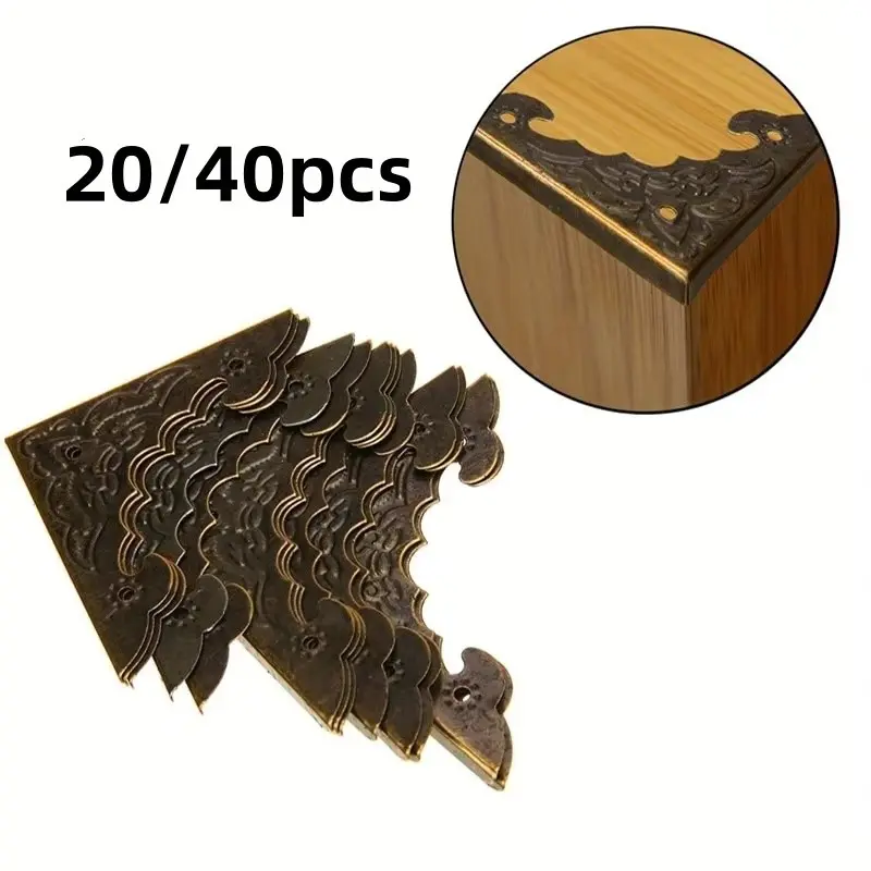 Decorative Metal Corner Protectors, Copper Color Finish, No Latex, for Furniture Edges, Wood Boxes, Scrapbook Albums, Home Decor, Gifts