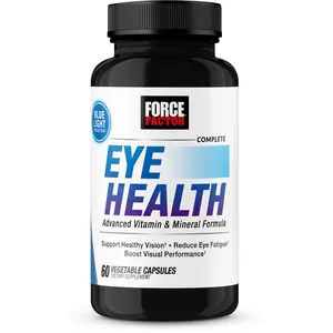 FORCE FACTOR Complete Eye Health, Clinical Strength Eye Vitamins with Lutein & Zeaxanthin to Support Vision, Eye Function, and Blue-Light Protection, Eye Health Supplements for Adults, 60 Capsules