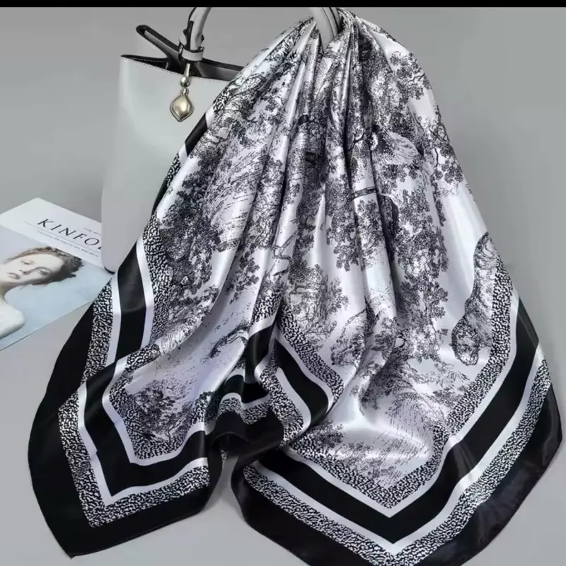Elegant Satin Scarf | Luxury-Inspired Print   A gorgeous satin scarf with a smooth, silky feel and an eye-catching printed design. The perfect accessory to instantly elevate your outfit.