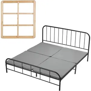 VEVOR Bunkie Board Full Size, 51x 71 Foldable Box Spring, 0.4 Thicker Wooden Bed Boards for Under Mattress, Bed Slats with No Assembly Required, Easy - to - use Bed Support BoardVEVOR Super Brand Day