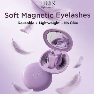 Unix Beauty Soft Magnetic Eyelash Set - 1-Box with Versatile Styles, Lightweight Reusable Clusters, Waterproof, No-Glue Makeup Cosmetic, Perfect Gift for Girlfriend (Beauty & Personal Care, False Eyelashes)