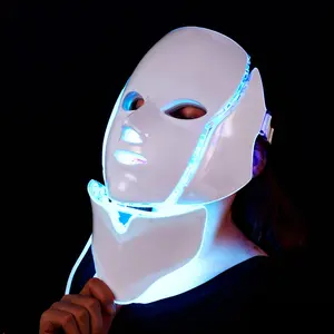 2026 New Colorful Light Therapy Soothing Mask, LED Facial Mask, Facial & Neck Care, Remote Control, USB Rechargeable Portable Beauty Device, LED Face Mask