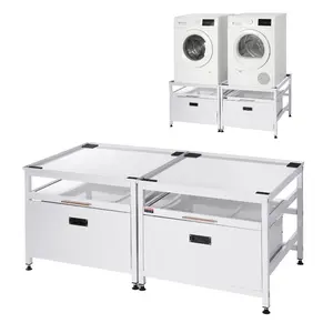 summervibes VEVOR Laundry Pedestal, 22.6 in Height, 29x 29 in Washer and Dryer Pedestals with Pull-out Tray and Storage Space, 800 lbs Load Capacity, Non-Slip Feet Washing Machine Stand Universal, White, 2 Pack