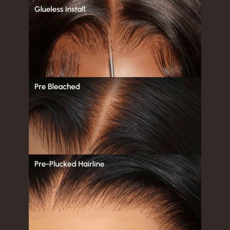 [30inch=$86] 5x5 Glueless Wig Body Wave 100% Human Hair Wigs Wear and Go Wigs Natural Black, 5x5 Pre-Cut HD Lace Closure Wig Pre-Plucked Hairline, Affordable Human Hair Wigs For Black Women