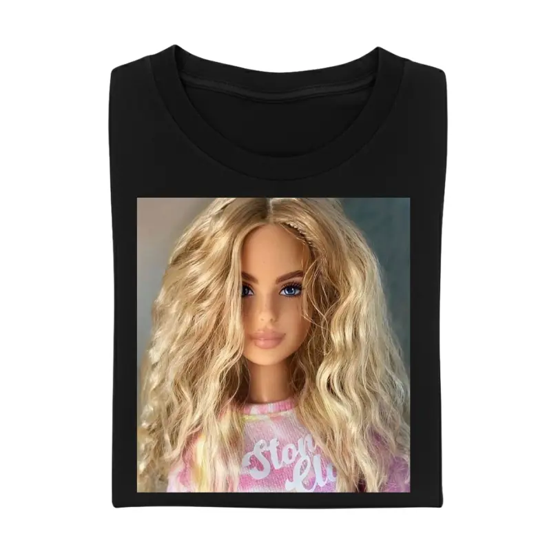 Trendy Doll Graphic Tee, Fashion Doll Lover Gift, Aesthetic Top, Barbie Movie Inspired, Unique Doll Merch, Coquette, Fashion Trend, Cotton, Comfort	