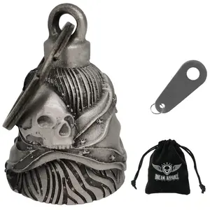 Dream Apparel Christmas/Halloween Bell, Gremlin/Guardian Motorcycle Bell/Motorcycle Key Chain for Bikers Women Men W/Hanger,Biker Bell for Riders,Good Luck Riding Bell Spirit Bell Moto Accessories