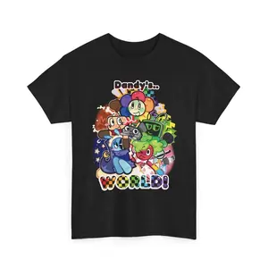 Dandy's World Fan Art Graphic Tee – Unisex T-Shirt Sweatshirt Hoodie, Cotton Gamer Casual Streetwear Style 7DK