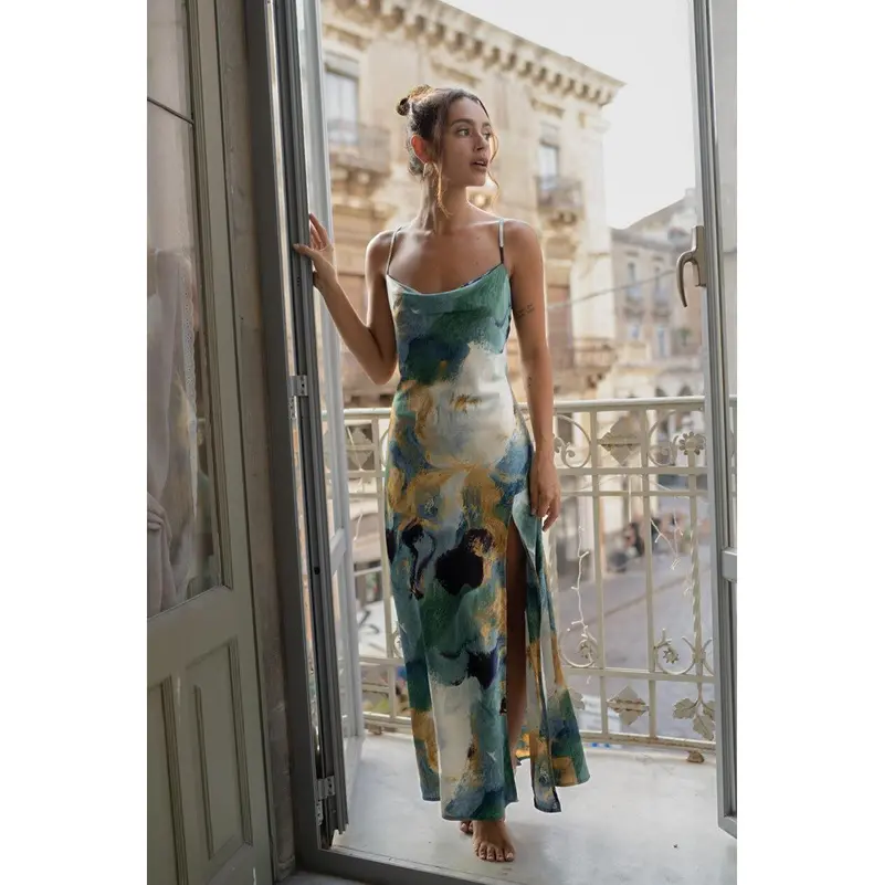 casanova brown floral maxi dress Celestina Floral Maxi Dress - Brown - XS - Fashion
