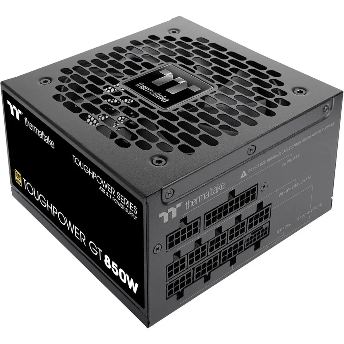 Thermaltake Toughpower GT 850W 80 Plus Gold Certified Fully Modular ATX 3.1 Power Supply Unit, Black