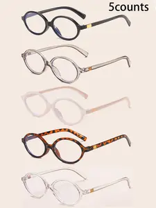 Women's Fashionable Tortoiseshell Pattern Eyeglasses, Casual Oval Frame Eyeglasses for Everyday Use, Fashion Accessories for Outdoor Activities