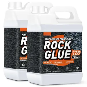 Rock Glue, Mulch Hold 2Gallon Long-Lasting Dries-Clear  Pea Gravel Binder for Pebble -Drying Pebble Glue&Gravel Hold Mulch for Landscaping, Pine Straw, Outdoor  Stone Hold