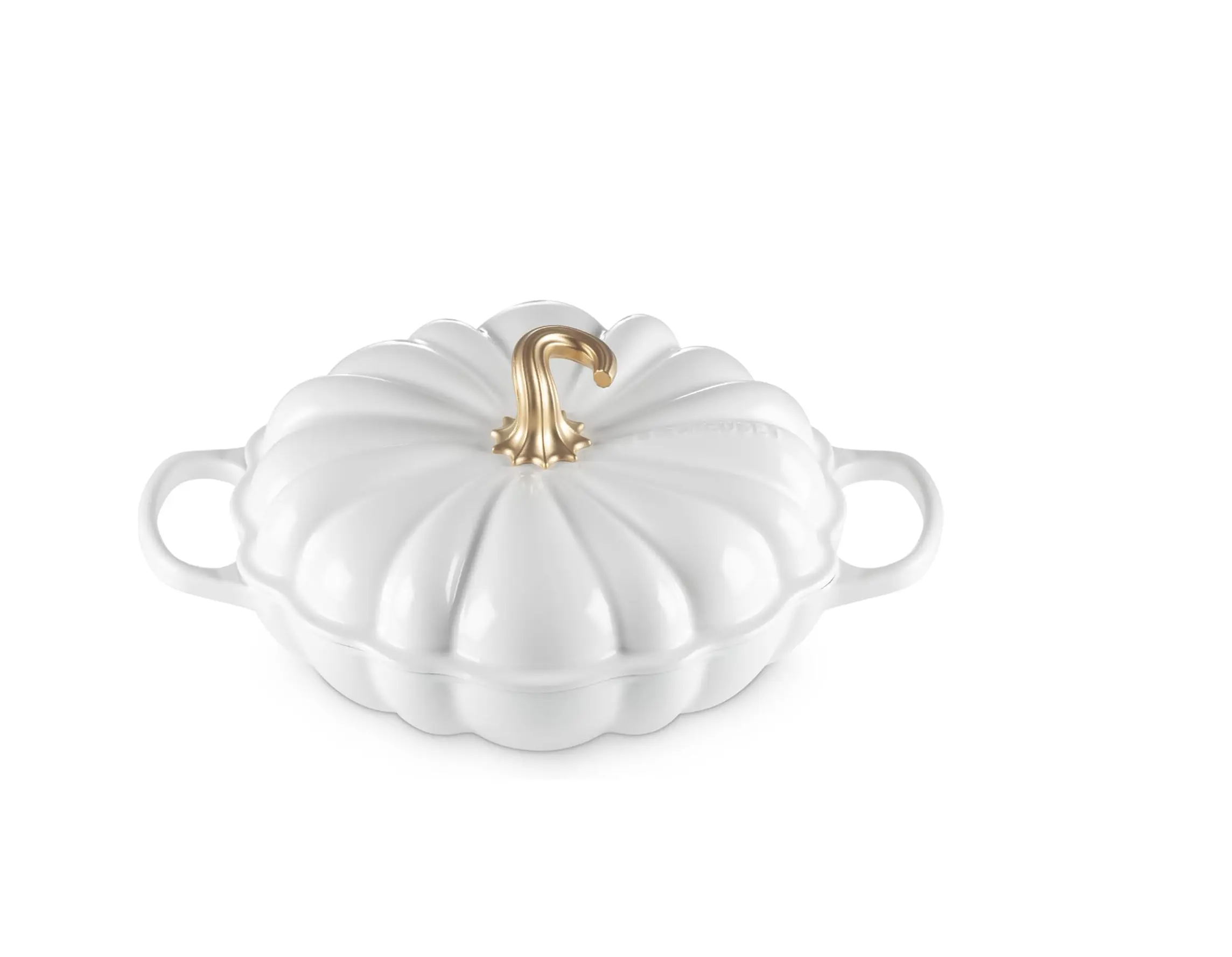 Le Creuset Enameled Cast Iron Signature Pumpkin Braiser, 2.75 qt., White