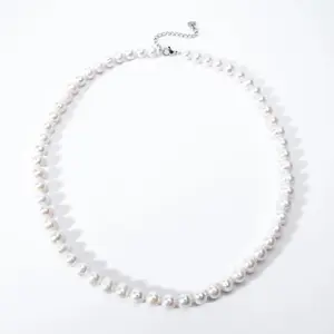 7-8mm Non-nucleated Fresh Water Pearl Necklace for birthday/anniversary/holiday /retirement/ graduation presents