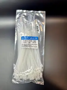 6" clear zip tie,  100 pack