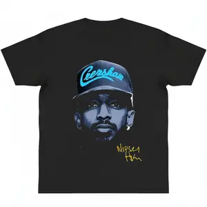 Marathon Forever funny Shirt Nip Crenshaw Forever 90s graphic tee men's T-shirt Long Live Nip Top Trending y2k cotton fashion Streetwear Comfort Shortsleeve Casual gift