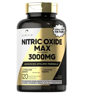 Carlyle Nitric Oxide Supplement 3000mg | 120 Capsules | with L-Arginine & L-Citrulline | for Men & Women | Pre & Post Workout | Non-GMO, Gluten Free