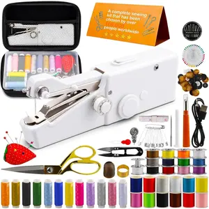 Handheld Sewing Machine, Comes with Exquisite Fabric Box and 120- Sewing Kit, Mini Portable  Handheld Sewing Machine  for Adults, Beginners, and Quick  Repairs