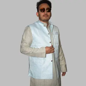 Men's Traditional Waistcoat Jori Modi Jacket Classic Festive Formal Wear Solid Tailored Fit Cultural Elegance for Celebrations Stylish Menswear