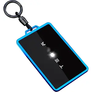 New Upgrade Key Card Holder for Tesla with Keychain,Premium Soft TPU Fob Case for Model 3 Y S X Cybertruck Key Protector Cover (Blue