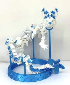 24" 3D Printed Dragon with Stand Articulated Cherry Blossom Dragon Fidget ADHD Autism Toy Magical Nature Ornaments