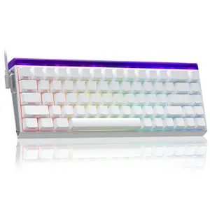 (NEW)Aula Hero68 HE Wired Magnetic Gaming Keyboard, Rapid Hall Effect Keyboard with 0.01mm Adjustable Actuation, 8kHz Polling, 5-Layer Sound Dampening, RGB Lightbox & Backlit (White)