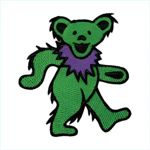 Grateful Dead - Green Dancing Bear Embroidered Patch
