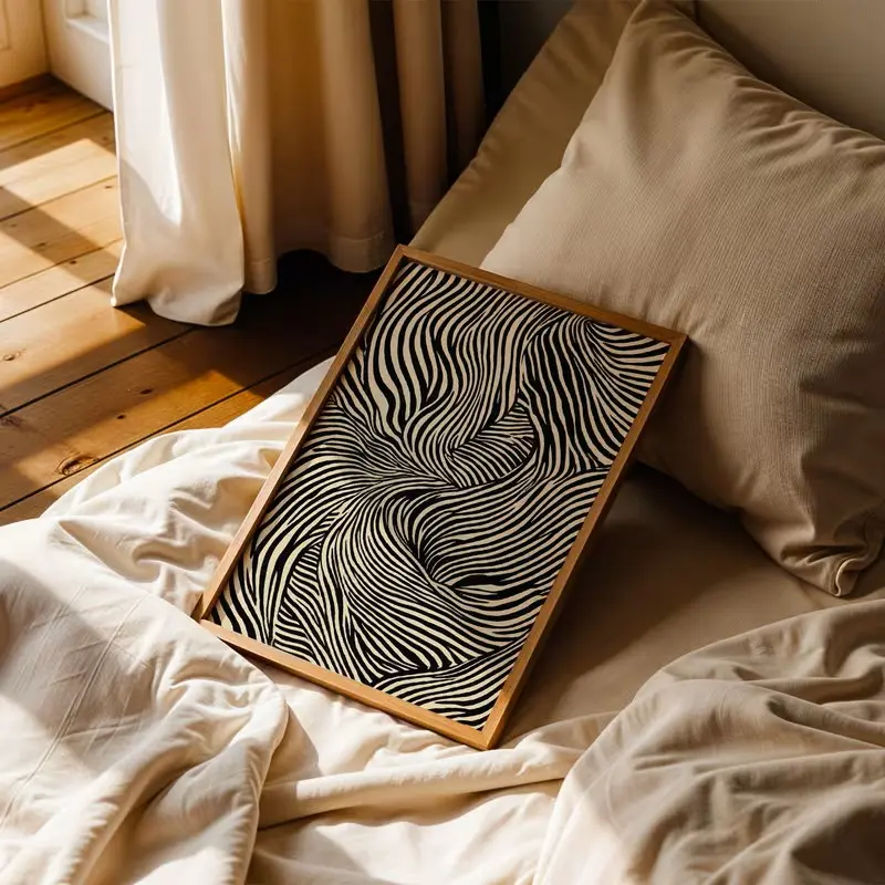 Wall Art, Fashion Poster, Minimalist Wave Pattern