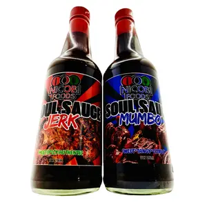 Nicobi Foods Soul Sauce Pack – Soul Sauce Mumbo & Soul Sauce Jerk, Sweet, Tangy, Citrusy & Bold Island Heat (10 fl oz each)
