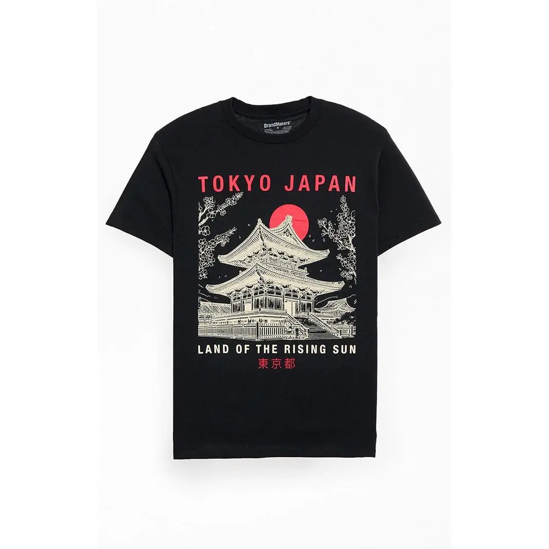 PacSun Men's Tokyo Land of the Rising Sun T-Shirt - Multicolor