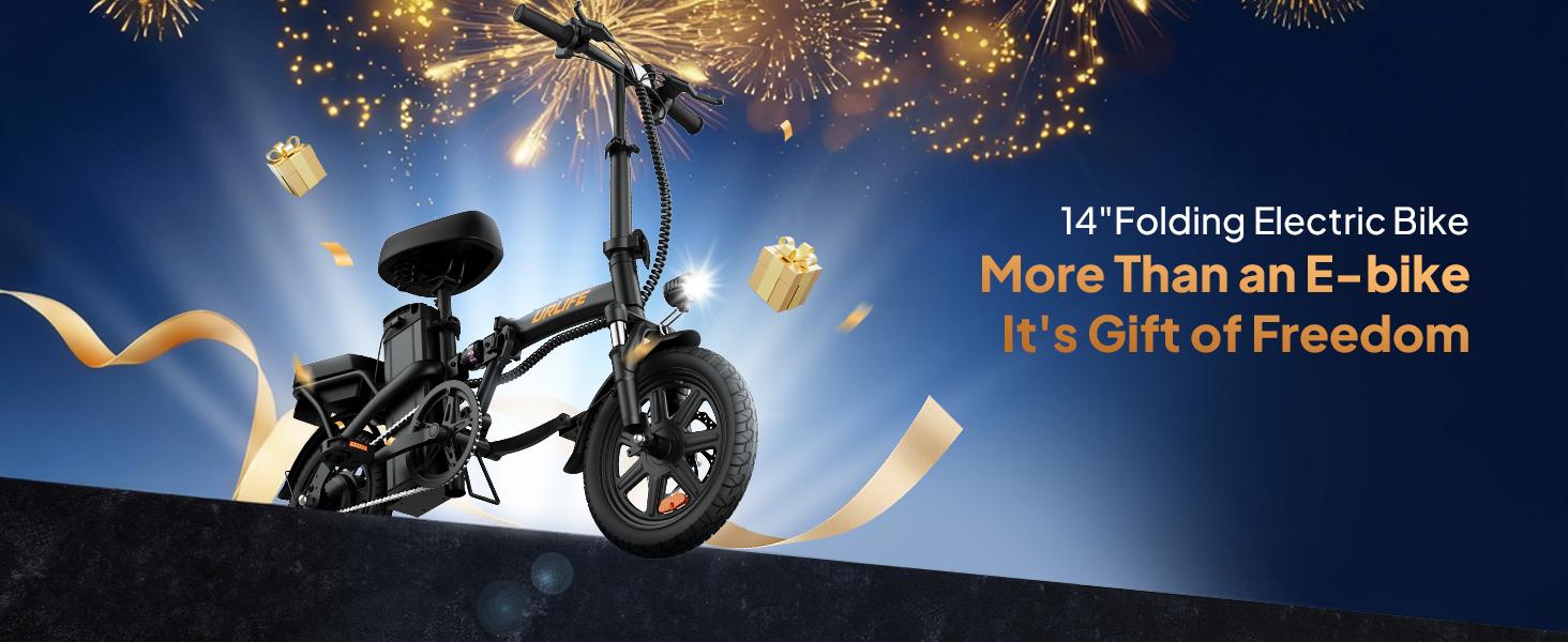 500W Peak Motor Folding Electric Bike for Adults 14" Portable Commuter ebikes 20MPH 40-Mile Range UL 2849 Certified Mini Bikes for Teens